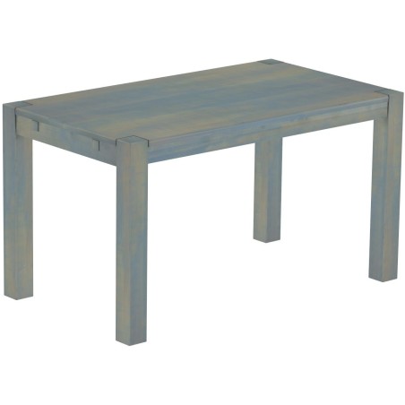 Esstisch 140x80 Rio Kanto Taubengrau massiver Pinien Holztisch - vorgerichtet für Ansteckplatten - Tisch ausziehbar