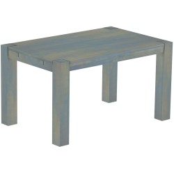 Esstisch 140x90 Rio Kanto Taubengrau massiver Pinien Holztisch - vorgerichtet für Ansteckplatten - Tisch ausziehbar