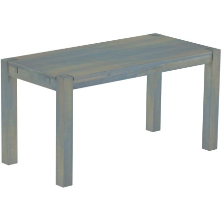 Esstisch 150x73 Rio Kanto Taubengrau massiver Pinien Holztisch - vorgerichtet für Ansteckplatten - Tisch ausziehbar