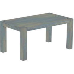 Esstisch 160x90 Rio Kanto Taubengrau massiver Pinien Holztisch - vorgerichtet für Ansteckplatten - Tisch ausziehbar