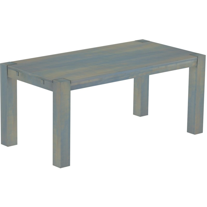 Esstisch 180x90 Rio Kanto Taubengrau massiver Pinien Holztisch - vorgerichtet für Ansteckplatten - Tisch ausziehbar