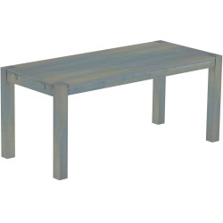 Esstisch 180x80 Rio Kanto Taubengrau massiver Pinien Holztisch - vorgerichtet für Ansteckplatten - Tisch ausziehbar