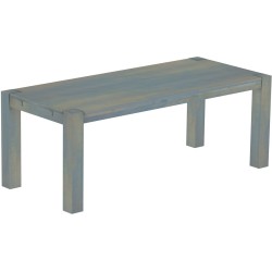 Esstisch 208x90 Rio Kanto Taubengrau massiver Pinien Holztisch - vorgerichtet für Ansteckplatten - Tisch ausziehbar