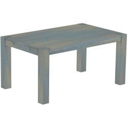Esstisch 160x100 Rio Kanto Taubengrau massiver Pinien Holztisch - vorgerichtet für Ansteckplatten - Tisch ausziehbar