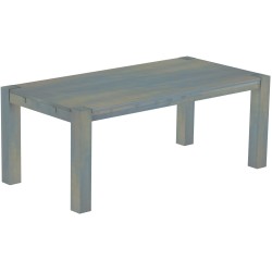 Esstisch 200x100 Rio Kanto Taubengrau massiver Pinien Holztisch - vorgerichtet für Ansteckplatten - Tisch ausziehbar