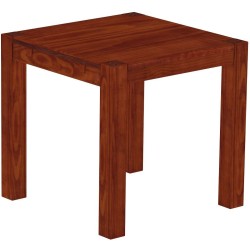 Esstisch 80x80 Rio Kanto Mahagoni massiver Pinien Holztisch - vorgerichtet für Ansteckplatten - Tisch ausziehbar