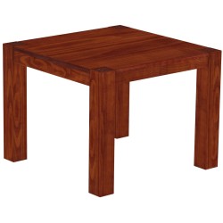 Esstisch 100x100 Rio Kanto Mahagoni massiver Pinien Holztisch - vorgerichtet für Ansteckplatten - Tisch ausziehbar