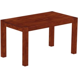 Esstisch 140x80 Rio Kanto Mahagoni massiver Pinien Holztisch - vorgerichtet für Ansteckplatten - Tisch ausziehbar