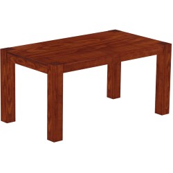 Esstisch 160x90 Rio Kanto Mahagoni massiver Pinien Holztisch - vorgerichtet für Ansteckplatten - Tisch ausziehbar