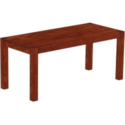 Esstisch 180x80 Rio Kanto Mahagoni massiver Pinien Holztisch - vorgerichtet für Ansteckplatten - Tisch ausziehbar