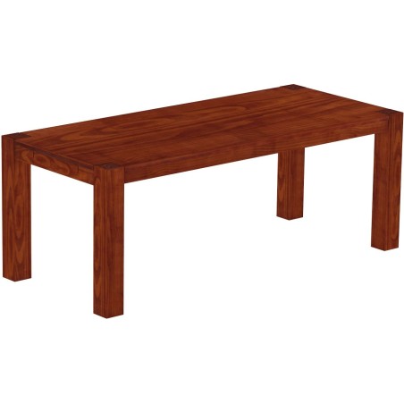 Esstisch 208x90 Rio Kanto Mahagoni massiver Pinien Holztisch - vorgerichtet für Ansteckplatten - Tisch ausziehbar