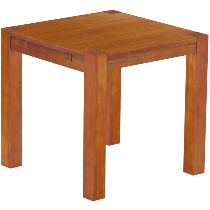 Esstisch 80x80 Rio Kanto Kirschbaum massiver Pinien Holztisch - vorgerichtet für Ansteckplatten - Tisch ausziehbar