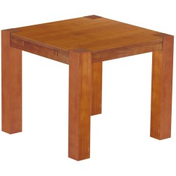Esstisch 90x90 Rio Kanto Kirschbaum massiver Pinien Holztisch - vorgerichtet für Ansteckplatten - Tisch ausziehbar