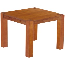 Esstisch 100x100 Rio Kanto Kirschbaum massiver Pinien Holztisch - vorgerichtet für Ansteckplatten - Tisch ausziehbar