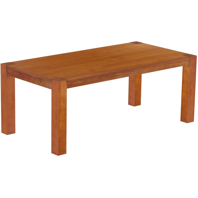 Esstisch 200x100 Rio Kanto Kirschbaum massiver Pinien Holztisch - vorgerichtet für Ansteckplatten - Tisch ausziehbar