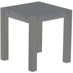 Esstisch 73x73 Rio Kanto Seidengrau massiver Pinien Holztisch - vorgerichtet für Ansteckplatten - Tisch ausziehbar