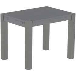 Esstisch 100x73 Rio Kanto Seidengrau massiver Pinien Holztisch - vorgerichtet für Ansteckplatten - Tisch ausziehbar