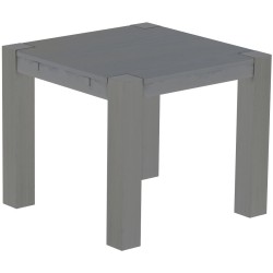 Esstisch 90x90 Rio Kanto Seidengrau massiver Pinien Holztisch - vorgerichtet für Ansteckplatten - Tisch ausziehbar