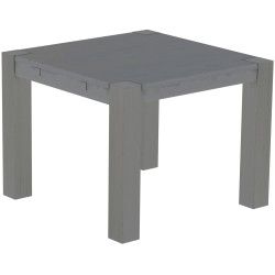 Esstisch 100x100 Rio Kanto Seidengrau massiver Pinien Holztisch - vorgerichtet für Ansteckplatten - Tisch ausziehbar