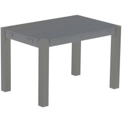 Esstisch 120x80 Rio Kanto Seidengrau massiver Pinien Holztisch - vorgerichtet für Ansteckplatten - Tisch ausziehbar