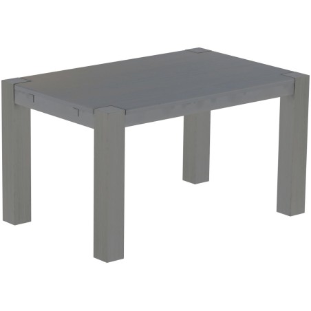 Esstisch 140x90 Rio Kanto Seidengrau massiver Pinien Holztisch - vorgerichtet für Ansteckplatten - Tisch ausziehbar