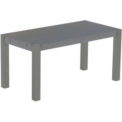 Esstisch 160x80 Rio Kanto Seidengrau massiver Pinien Holztisch - vorgerichtet für Ansteckplatten - Tisch ausziehbar