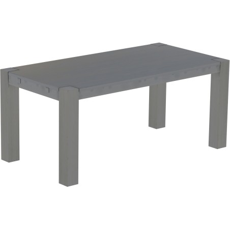 Esstisch 180x90 Rio Kanto Seidengrau massiver Pinien Holztisch - vorgerichtet für Ansteckplatten - Tisch ausziehbar