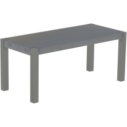 Esstisch 180x80 Rio Kanto Seidengrau massiver Pinien Holztisch - vorgerichtet für Ansteckplatten - Tisch ausziehbar