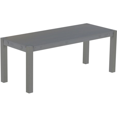 Esstisch 200x80 Rio Kanto Seidengrau massiver Pinien Holztisch - vorgerichtet für Ansteckplatten - Tisch ausziehbar