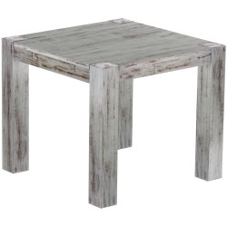 Esstisch 90x90 Rio Kanto Shabby Eiche massiver Pinien Holztisch - vorgerichtet für Ansteckplatten - Tisch ausziehbar