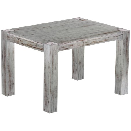 Esstisch 120x90 Rio Kanto Shabby Eiche massiver Pinien Holztisch - vorgerichtet für Ansteckplatten - Tisch ausziehbar