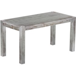 Esstisch 150x73 Rio Kanto Shabby Eiche massiver Pinien Holztisch - vorgerichtet für Ansteckplatten - Tisch ausziehbar