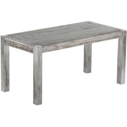 Esstisch 160x80 Rio Kanto Shabby Eiche massiver Pinien Holztisch - vorgerichtet für Ansteckplatten - Tisch ausziehbar