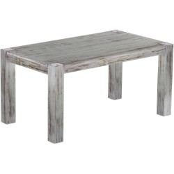Esstisch 160x90 Rio Kanto Shabby Eiche massiver Pinien Holztisch - vorgerichtet für Ansteckplatten - Tisch ausziehbar