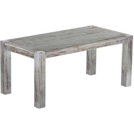 Esstisch 180x90 Rio Kanto Shabby Eiche massiver Pinien Holztisch - vorgerichtet für Ansteckplatten - Tisch ausziehbar