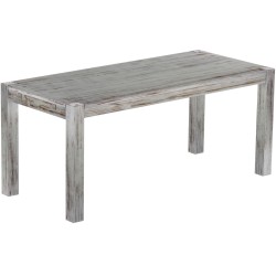 Esstisch 180x80 Rio Kanto Shabby Eiche massiver Pinien Holztisch - vorgerichtet für Ansteckplatten - Tisch ausziehbar