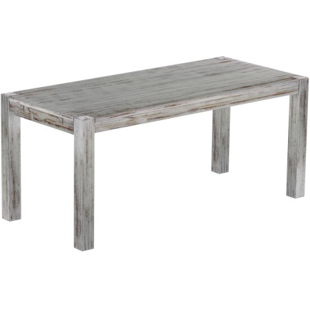 Esstisch 180x80 Rio Kanto Shabby Eiche massiver Pinien Holztisch - vorgerichtet für Ansteckplatten - Tisch ausziehbar