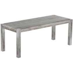 Esstisch 200x80 Rio Kanto Shabby Eiche massiver Pinien Holztisch - vorgerichtet für Ansteckplatten - Tisch ausziehbar