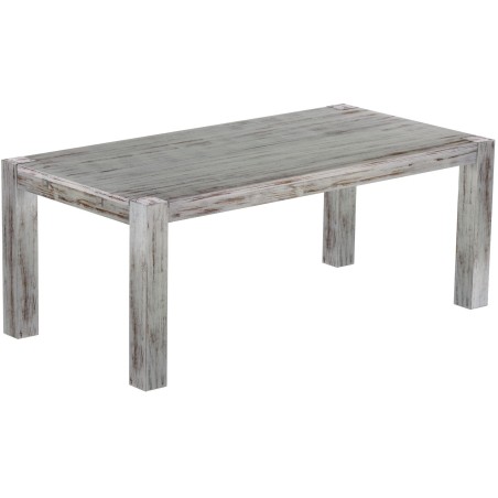 Esstisch 200x100 Rio Kanto Shabby Eiche massiver Pinien Holztisch - vorgerichtet für Ansteckplatten - Tisch ausziehbar