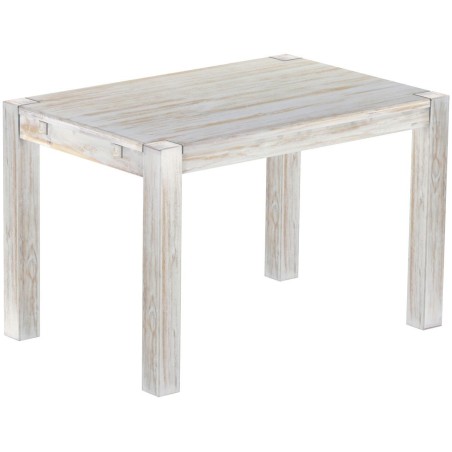 Esstisch 120x80 Rio Kanto Shabby Brasil massiver Pinien Holztisch - vorgerichtet für Ansteckplatten - Tisch ausziehbar
