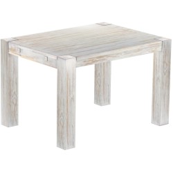 Esstisch 120x90 Rio Kanto Shabby Brasil massiver Pinien Holztisch - vorgerichtet für Ansteckplatten - Tisch ausziehbar