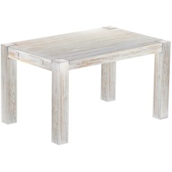 Esstisch 140x90 Rio Kanto Shabby Brasil massiver Pinien Holztisch - vorgerichtet für Ansteckplatten - Tisch ausziehbar