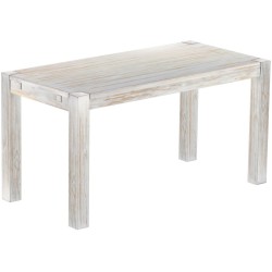 Esstisch 150x73 Rio Kanto Shabby Brasil massiver Pinien Holztisch - vorgerichtet für Ansteckplatten - Tisch ausziehbar