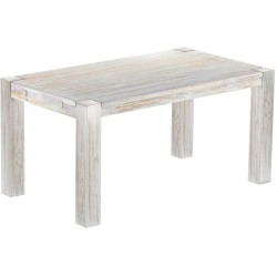 Esstisch 160x90 Rio Kanto Shabby Brasil massiver Pinien Holztisch - vorgerichtet für Ansteckplatten - Tisch ausziehbar