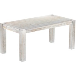 Esstisch 180x90 Rio Kanto Shabby Brasil massiver Pinien Holztisch - vorgerichtet für Ansteckplatten - Tisch ausziehbar