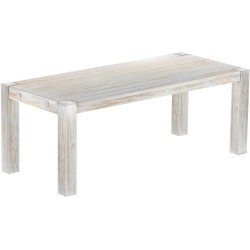 Esstisch 208x90 Rio Kanto Shabby Brasil massiver Pinien Holztisch - vorgerichtet für Ansteckplatten - Tisch ausziehbar