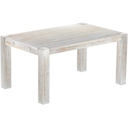 Esstisch 160x100 Rio Kanto Shabby Brasil massiver Pinien Holztisch - vorgerichtet für Ansteckplatten - Tisch ausziehbar