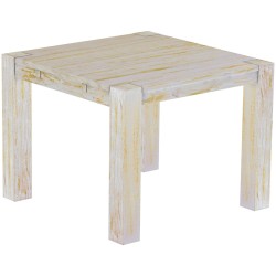Esstisch 100x100 Rio Kanto Shabby Honig massiver Pinien Holztisch - vorgerichtet für Ansteckplatten - Tisch ausziehbar