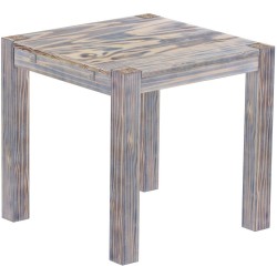 Esstisch 80x80 Rio Kanto Zebra Afrika massiver Pinien Holztisch - vorgerichtet für Ansteckplatten - Tisch ausziehbar