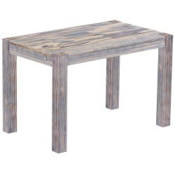 Esstisch 120x73 Rio Kanto Zebra Afrika massiver Pinien Holztisch - vorgerichtet für Ansteckplatten - Tisch ausziehbar